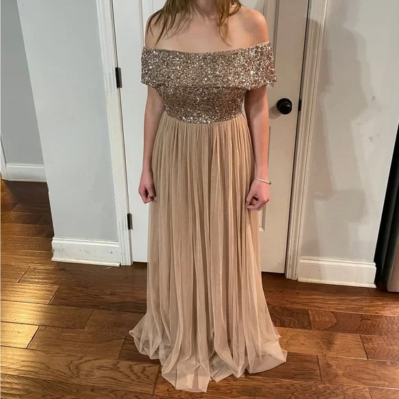 Maya Deluxe Dresses | Maya Deluxe Womens Rose Gold Size 6 Formal Dress | Color: Gold/Pink | Size: 6 | Sybrowning's Closet